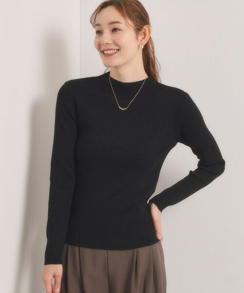 ITS'DEMO / イッツデモ ニット・セーター | 【手洗い可】ラメリブニット（ブラック(019)）
