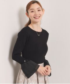 ITS'DEMO / イッツデモ ニット・セーター | 【手洗い可】袖口フリルリブニット