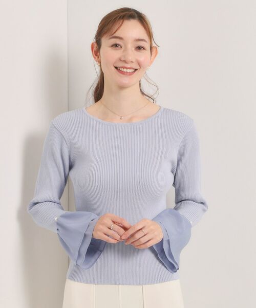 ITS'DEMO / イッツデモ ニット・セーター | 【手洗い可】袖口フリルリブニット | 詳細9
