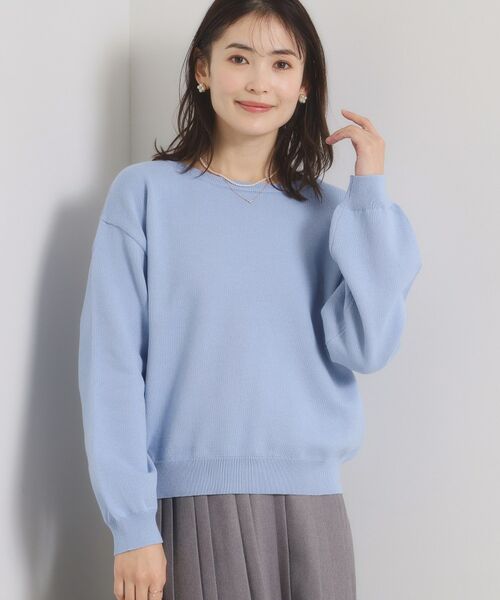 ITS'DEMO / イッツデモ ニット・セーター | スウェットライクニット（サックスブルー(090)）