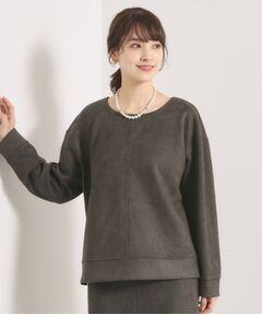 ITS'DEMO / イッツデモ カットソー | 【セットアップ可／手洗い可】カットスエードプルオーバー