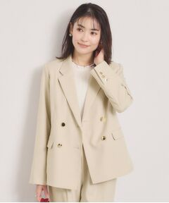 ITS'DEMO / イッツデモ テーラードジャケット | 【洗濯機OK／イージーケア】ツイルストレッチダブルジャケット