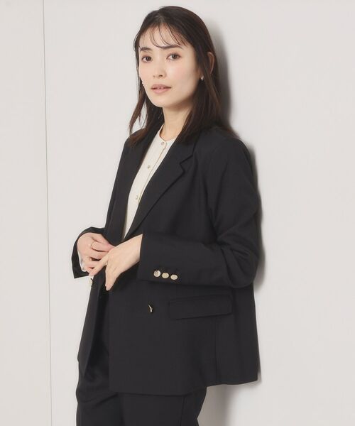 ITS'DEMO / イッツデモ テーラードジャケット | 【洗濯機OK／イージーケア】ツイルストレッチダブルジャケット | 詳細1