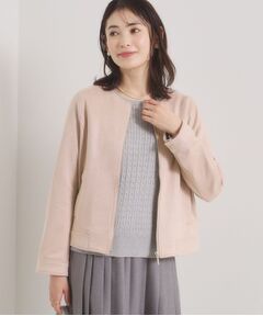 ITS'DEMO / イッツデモ ノーカラージャケット | カットスエードジャケット