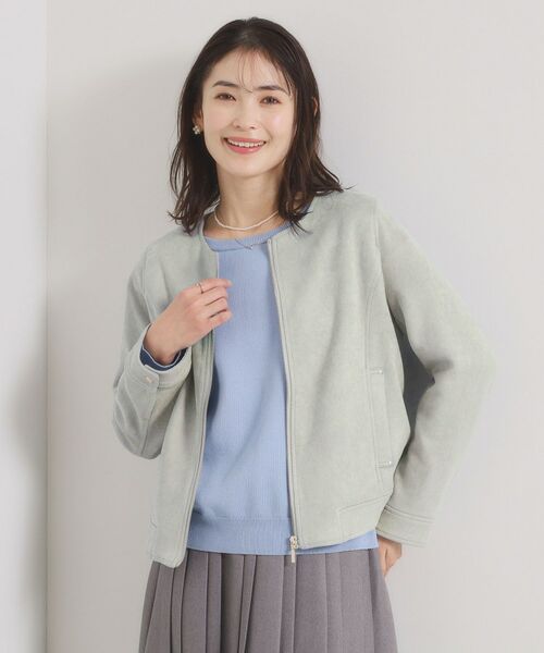 ITS'DEMO / イッツデモ ノーカラージャケット | カットスエードジャケット | 詳細5