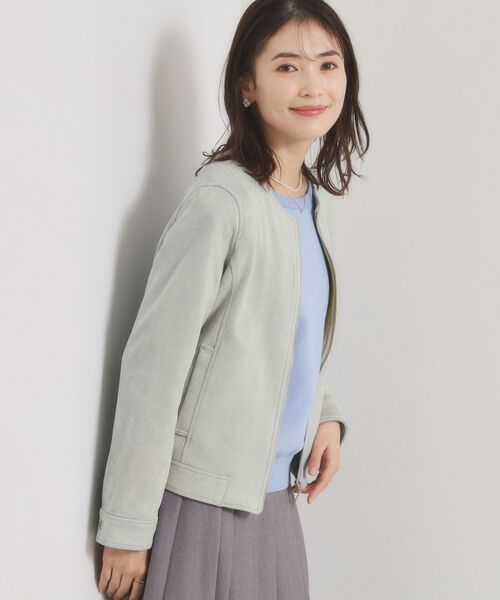 ITS'DEMO / イッツデモ ノーカラージャケット | カットスエードジャケット | 詳細6