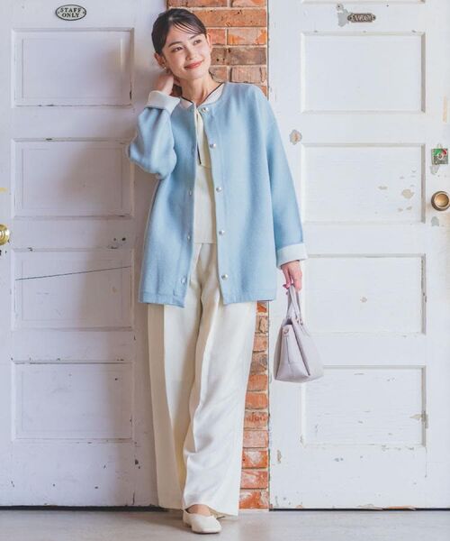 ITS'DEMO / イッツデモ カーディガン・ボレロ | 【手洗い可】Wフェイスニットコーディガン | 詳細1