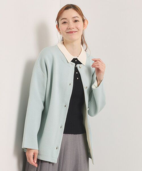 ITS'DEMO / イッツデモ カーディガン・ボレロ | 【手洗い可】Wフェイスニットコーディガン | 詳細16