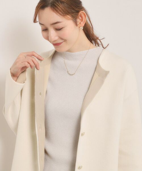 ITS'DEMO / イッツデモ カーディガン・ボレロ | 【手洗い可】Wフェイスニットコーディガン | 詳細4