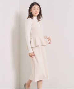 ITS'DEMO / イッツデモ ミニ丈・ひざ丈ワンピース | カットスエードジャンスカ