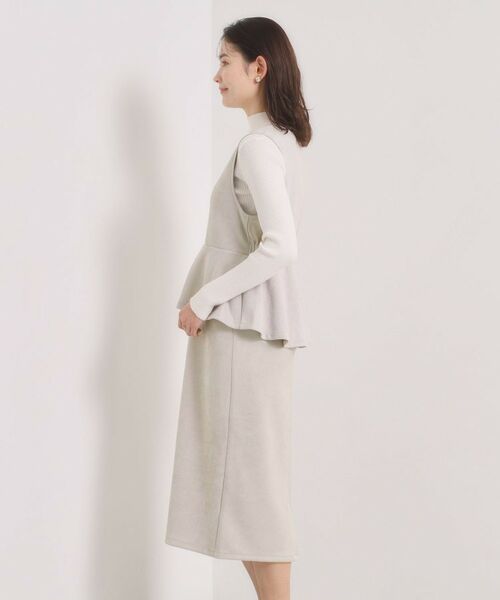 ITS'DEMO / イッツデモ ミニ丈・ひざ丈ワンピース | カットスエードジャンスカ | 詳細14