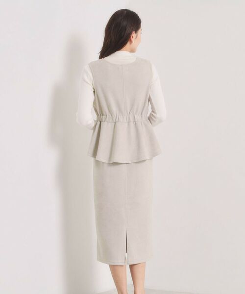 ITS'DEMO / イッツデモ ミニ丈・ひざ丈ワンピース | カットスエードジャンスカ | 詳細15