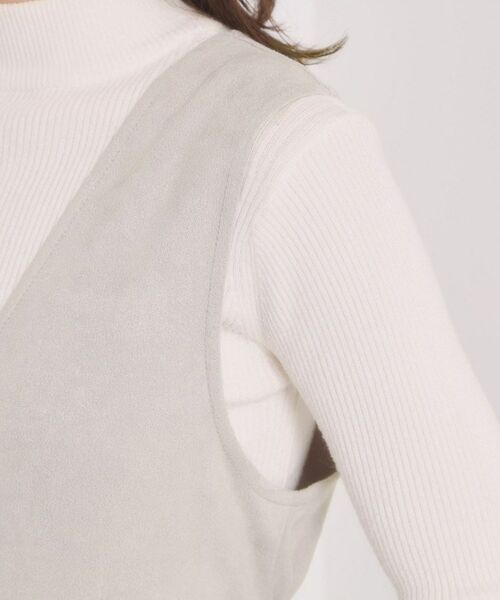 ITS'DEMO / イッツデモ ミニ丈・ひざ丈ワンピース | カットスエードジャンスカ | 詳細17