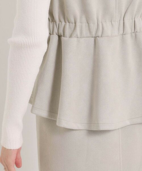 ITS'DEMO / イッツデモ ミニ丈・ひざ丈ワンピース | カットスエードジャンスカ | 詳細19