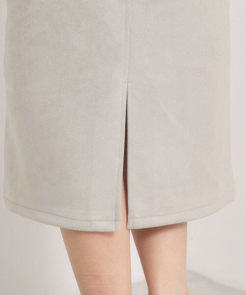 ITS'DEMO / イッツデモ ミニ丈・ひざ丈ワンピース | カットスエードジャンスカ | 詳細21