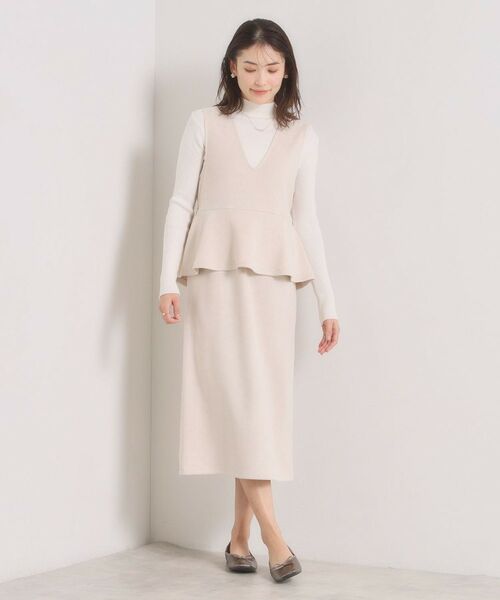 ITS'DEMO / イッツデモ ミニ丈・ひざ丈ワンピース | カットスエードジャンスカ | 詳細3