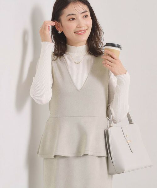 ITS'DEMO / イッツデモ ミニ丈・ひざ丈ワンピース | カットスエードジャンスカ | 詳細5