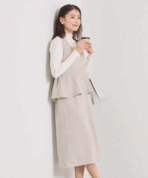 ITS'DEMO / イッツデモ ミニ丈・ひざ丈ワンピース | カットスエードジャンスカ | 詳細6