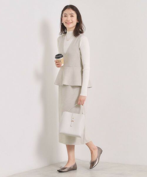 ITS'DEMO / イッツデモ ミニ丈・ひざ丈ワンピース | カットスエードジャンスカ | 詳細7