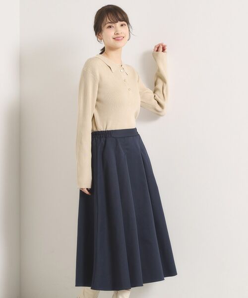 ITS'DEMO / イッツデモ ロング・マキシ丈ワンピース | 【手洗い可】ドッキングワンピース（グレージュ(050)）