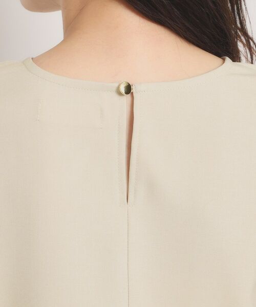 ITS'DEMO / イッツデモ シャツ・ブラウス | 【洗濯機OK／イージーケア】ツイルストレッチペプラムブラウス | 詳細13