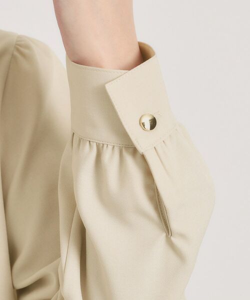 ITS'DEMO / イッツデモ シャツ・ブラウス | 【洗濯機OK／イージーケア】ツイルストレッチペプラムブラウス | 詳細15