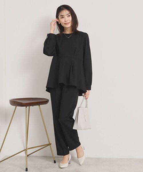 ITS'DEMO / イッツデモ シャツ・ブラウス | 【洗濯機OK／イージーケア】ツイルストレッチペプラムブラウス | 詳細2