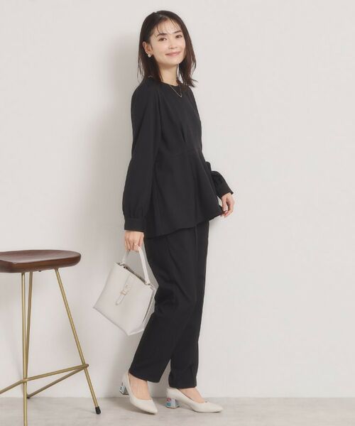ITS'DEMO / イッツデモ シャツ・ブラウス | 【洗濯機OK／イージーケア】ツイルストレッチペプラムブラウス | 詳細3