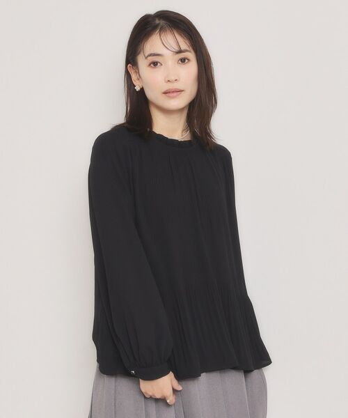 ITS'DEMO / イッツデモ シャツ・ブラウス | 【手洗い可】プリーツブラウス（ブラック(019)）