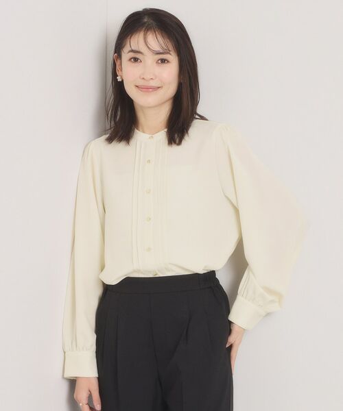 ITS'DEMO / イッツデモ シャツ・ブラウス | 【手洗い可】フロントピンタックブラウス（アイボリー(004)）