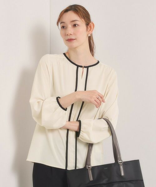 ITS'DEMO / イッツデモ シャツ・ブラウス | 【入卒／手洗い可】配色ブラウス | 詳細1