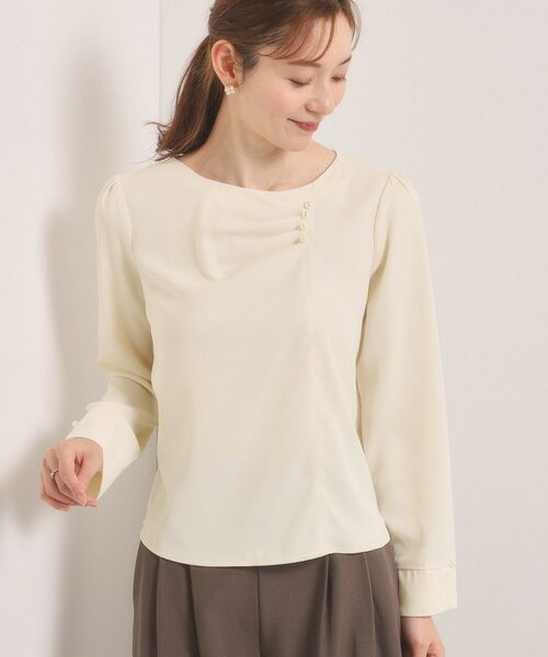 ITS'DEMO / イッツデモ シャツ・ブラウス | 【入卒／手洗い可】ドレープブラウス | 詳細1