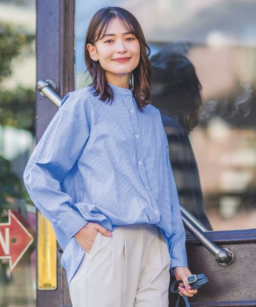 ITS'DEMO / イッツデモ シャツ・ブラウス | 【手洗い可】2wayストライプブラウス | 詳細23