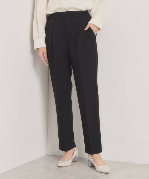 ITS'DEMO / イッツデモ パンツ | 【洗濯機OK／イージーケア】ツイルストレッチテーパードパンツ | 詳細1