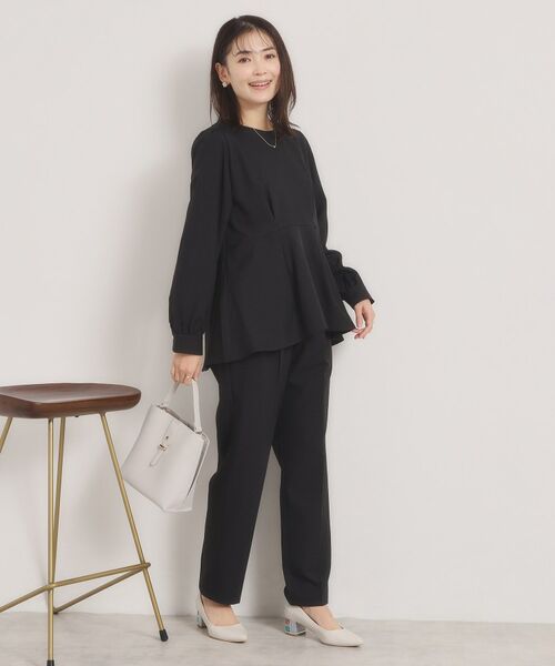 ITS'DEMO / イッツデモ パンツ | 【洗濯機OK／イージーケア】ツイルストレッチテーパードパンツ | 詳細3