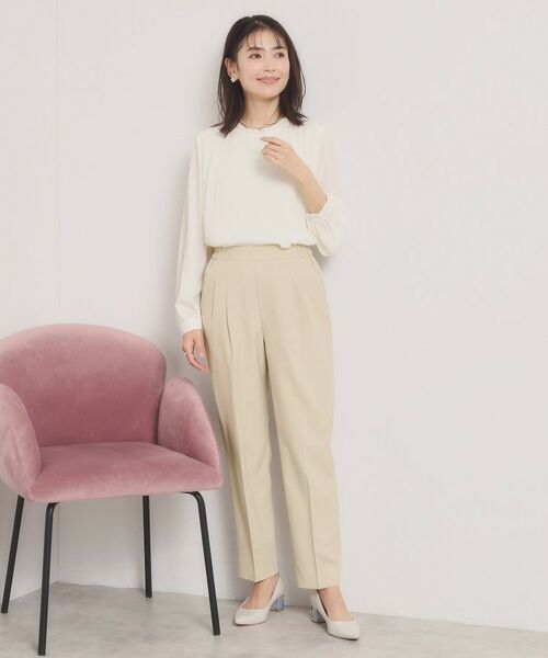 ITS'DEMO / イッツデモ パンツ | 【洗濯機OK／イージーケア】ツイルストレッチテーパードパンツ | 詳細6