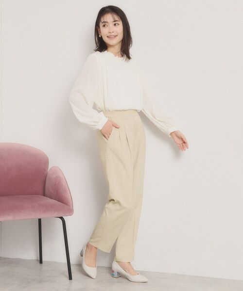 ITS'DEMO / イッツデモ パンツ | 【洗濯機OK／イージーケア】ツイルストレッチテーパードパンツ | 詳細7