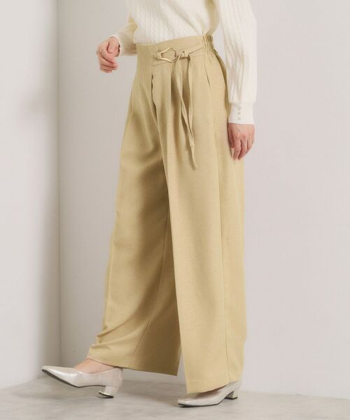 ITS'DEMO / イッツデモ パンツ | ループベルトワイドパンツ（ベージュ(052)）