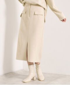 ITS'DEMO / イッツデモ スカート | 【セットアップ可／手洗い可】カットスエードスカート