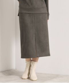 ITS'DEMO / イッツデモ スカート | 【セットアップ可／手洗い可】カットスエードスカート