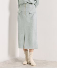 ITS'DEMO / イッツデモ スカート | 【セットアップ可／手洗い可】カットスエードスカート