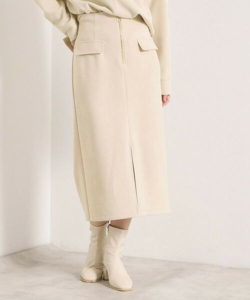 ITS'DEMO / イッツデモ スカート | 【セットアップ可／手洗い可】カットスエードスカート | 詳細13