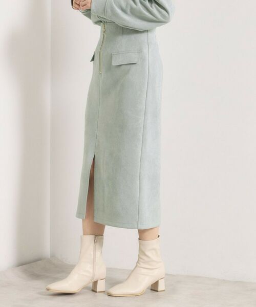 ITS'DEMO / イッツデモ スカート | 【セットアップ可／手洗い可】カットスエードスカート | 詳細5