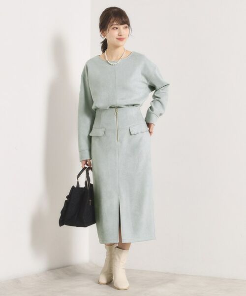 ITS'DEMO / イッツデモ スカート | 【セットアップ可／手洗い可】カットスエードスカート | 詳細7