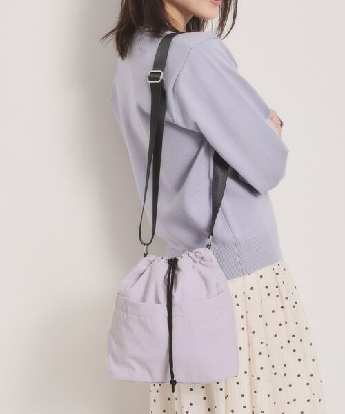 ITS'DEMO / イッツデモ ショルダーバッグ | 【5ポケット】刺繍ドロストショルダー（サックスブルー(090)）