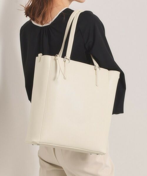ITS'DEMO / イッツデモ トートバッグ | PU軽量2WAY縦型A4トート（アイボリー(004)）
