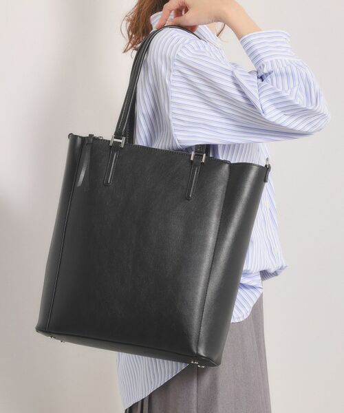 ITS'DEMO / イッツデモ トートバッグ | PU軽量2WAY縦型A4トート（ブラック(019)）