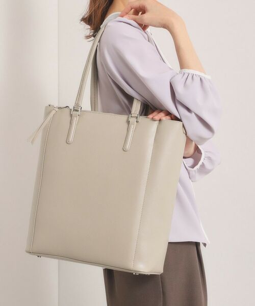 ITS'DEMO / イッツデモ トートバッグ | PU軽量2WAY縦型A4トート（グレージュ(050)）