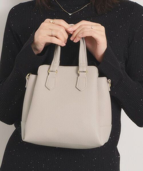 ITS'DEMO / イッツデモ トートバッグ | ＜楽もち＞軽量PU三層2WAYトート（ライトグレー(011)）