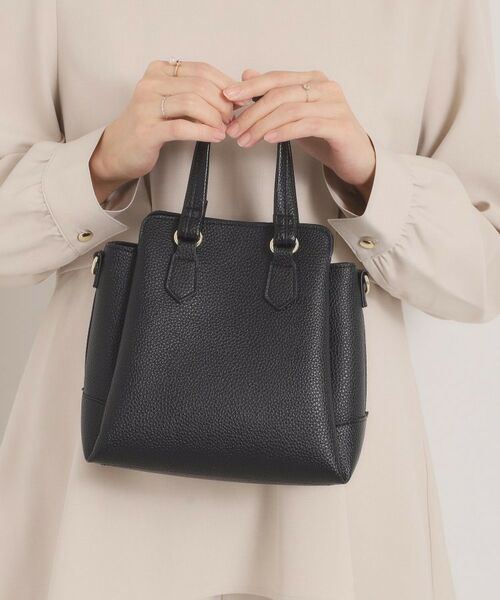 ITS'DEMO / イッツデモ トートバッグ | ＜楽もち＞軽量PU三層2WAYトート（ブラック(019)）